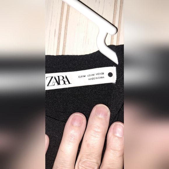 Zara Black Textured Mini Dress - Picture 9 of 14